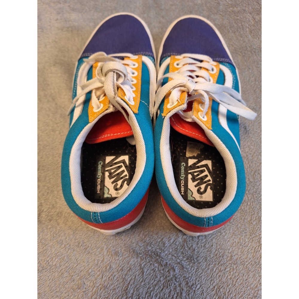 Vans Old Skool ComfyCush Colorblock Purple Teal Yellow Mens 7.5 Womens 9 Sneaker - Picture 5 of 6